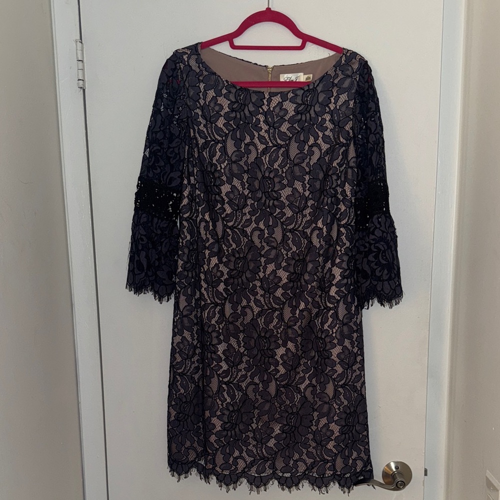 Elegant Purple Lace Dress